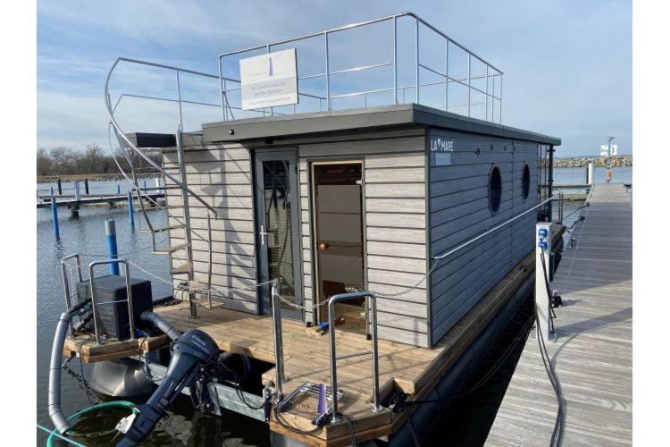 Hausboot Fjord Vela Mit Biosauna In Barth Exterior foto